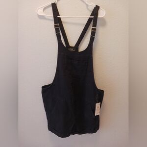 Led Luxe Essentials Demin Black Overall Shorts Size XS